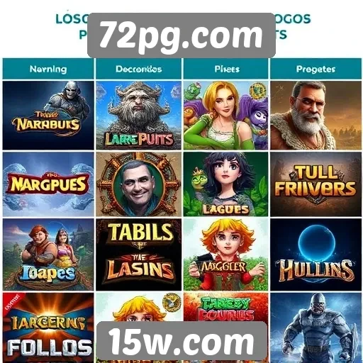 Comparativo de jogos populares disponíveis no 72pg.com
