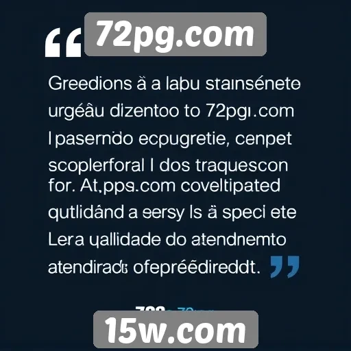 Feedback dos usuários sobre o suporte do 72pg.com